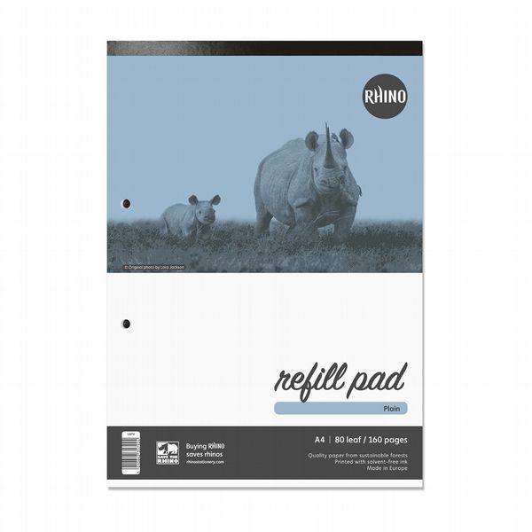 RHINO Office A4 Refill Pad Headbound 160 Pages / 80 Leaf Plain