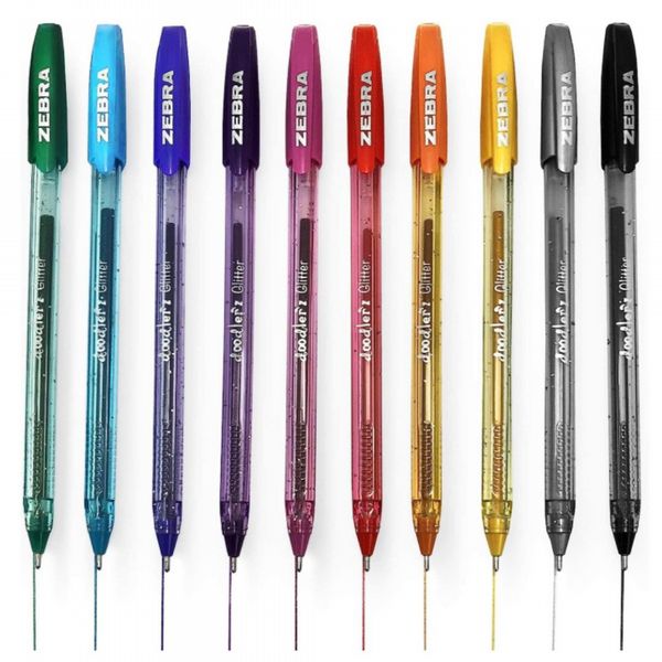 Zebra Doodler'z 10 Pack Glitter Ink