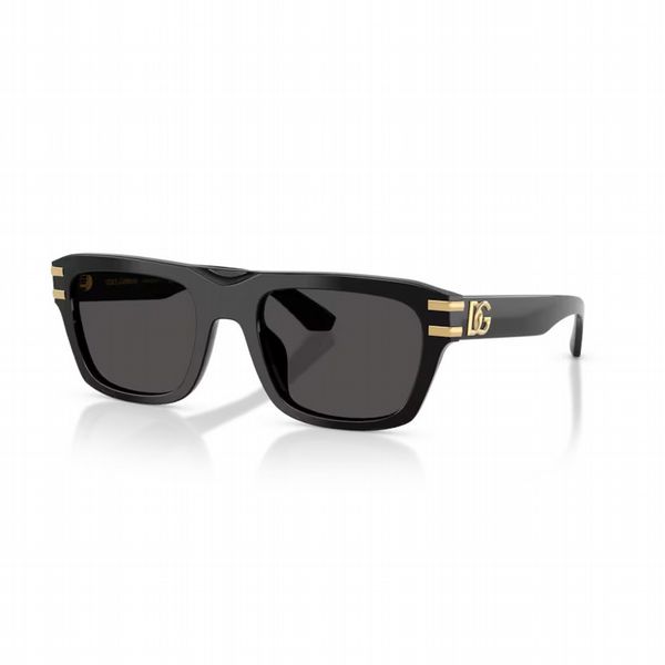 Dolce & Gabbana Black Frame With Dark Grey Lens - Size Large