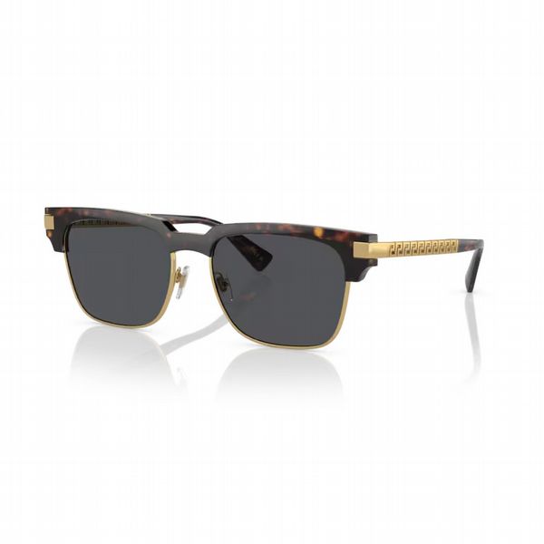 Versace Havana Frame With Dark Grey Lens - Size Xx Large